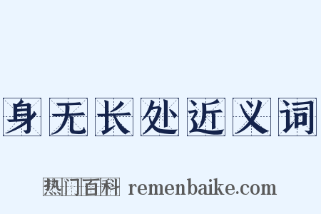 身无长处近义词是什么意思的图片